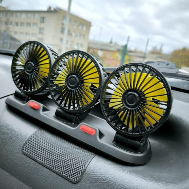 مروحة تبريد السيارة ذات 3 رؤوس